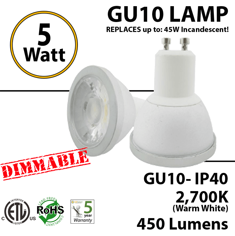 PAR16 GU10 7W, 550Lm  COB 4000K UL thumbnail 6