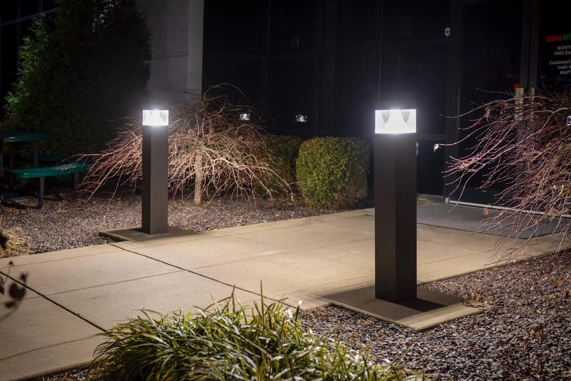 Bollard Led Light Outdoors Square 14/19/24W Selectable 4200Lm 3CCT thumbnail 4