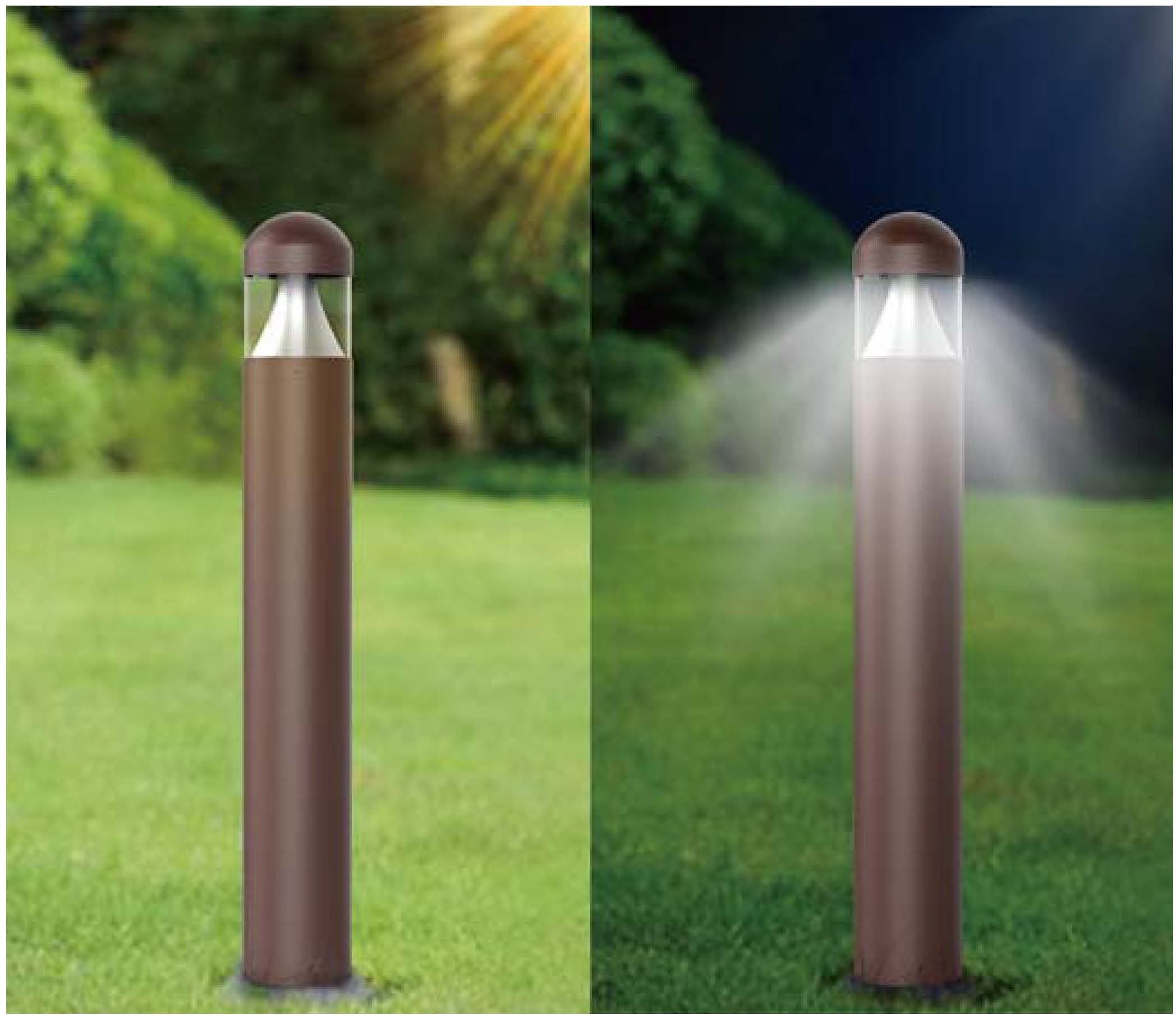 Bollard Led Light Outdoors Round 14/19/24W Selectable 4200Lm 3CCT thumbnail 4