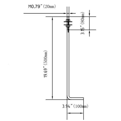 Steel Light Pole 15Ft Tall x 4 Inch 11G Wall Straight Square Dark Bronze thumbnail 9