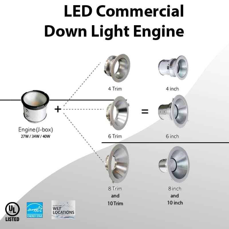 LED Downlight 6 inch Wall Washer Round Trim thumbnail 5