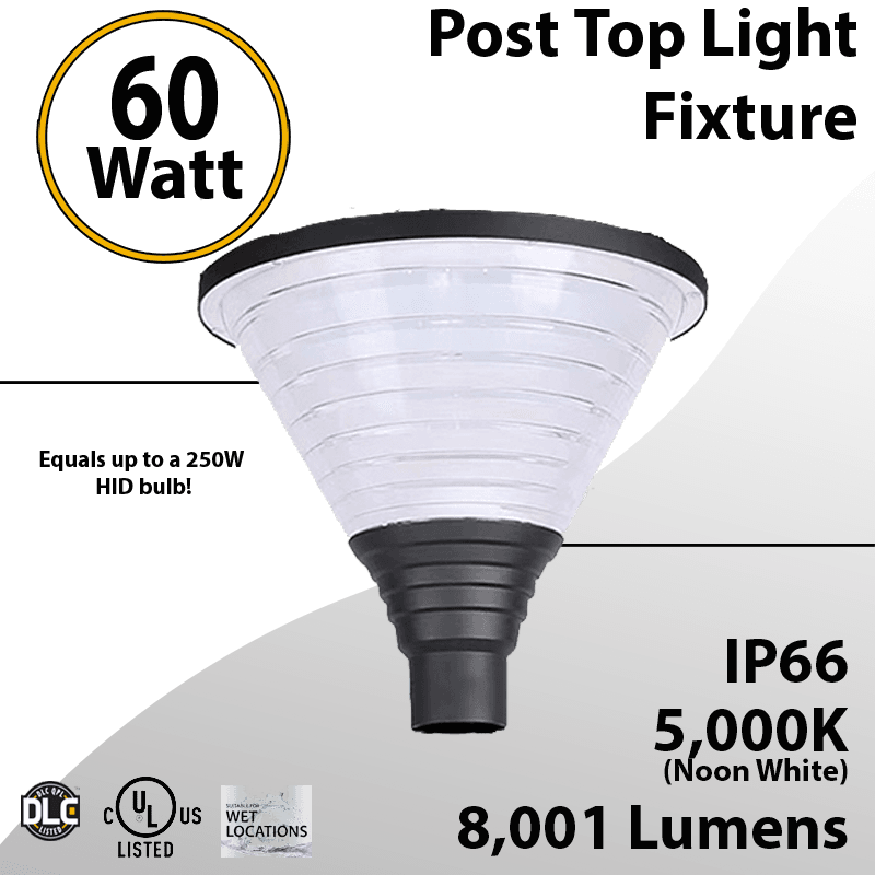 Top Post Light 60W LED 8001 Lumen 5000K