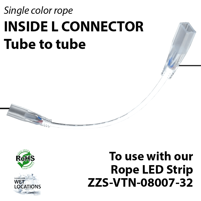 Inside L Connector from Tube to Tube for ZZS-VTN-08007-32