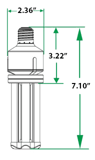 LED Corn Bulb 15 Watt 1727 Lm 3000K E26 IP64 ETL DLC