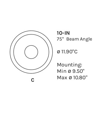 LED Downlight 10 inch Round Trim