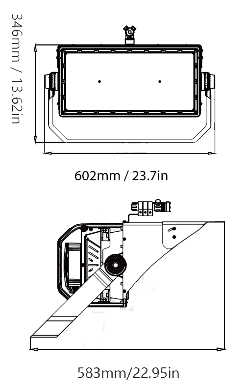 LED Stadium Lights 650W 97500 lumens IP66 ETL DLC 100-277V