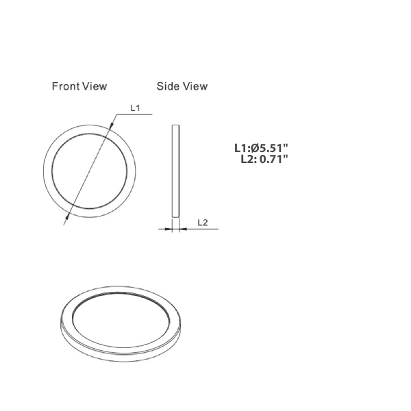Flush Mount Light 5" 30/40/5000K 10W 650Lm