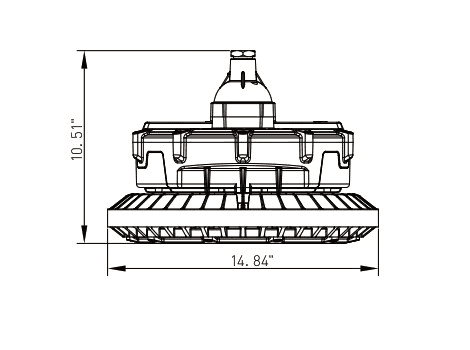 LED Explosion Proof Light Round Class 1 Div 2 300W 39000Lm
