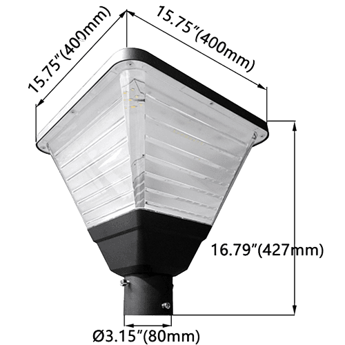 Top Post Light 60W LED 8519 Lumen 5000K Square