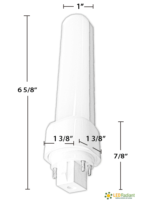 9W PL LED Lamp 900Lm 4000K Frosted Lens G24q IP40 UL Ballast compatible