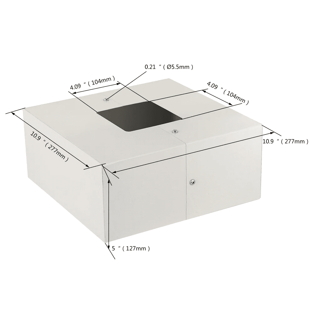 Base Cover Square White For Square Light Pole 4 Inch