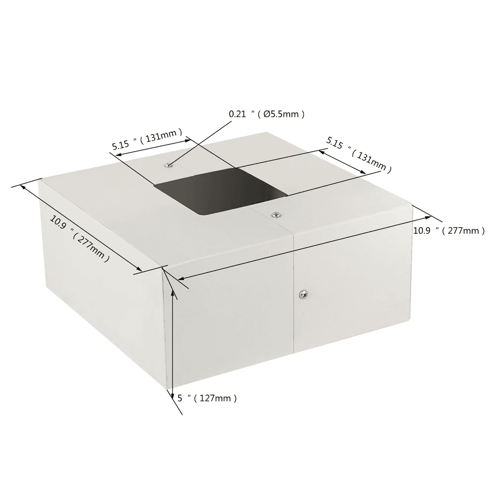 Base Cover Square White For Square Light Pole 5 Inch