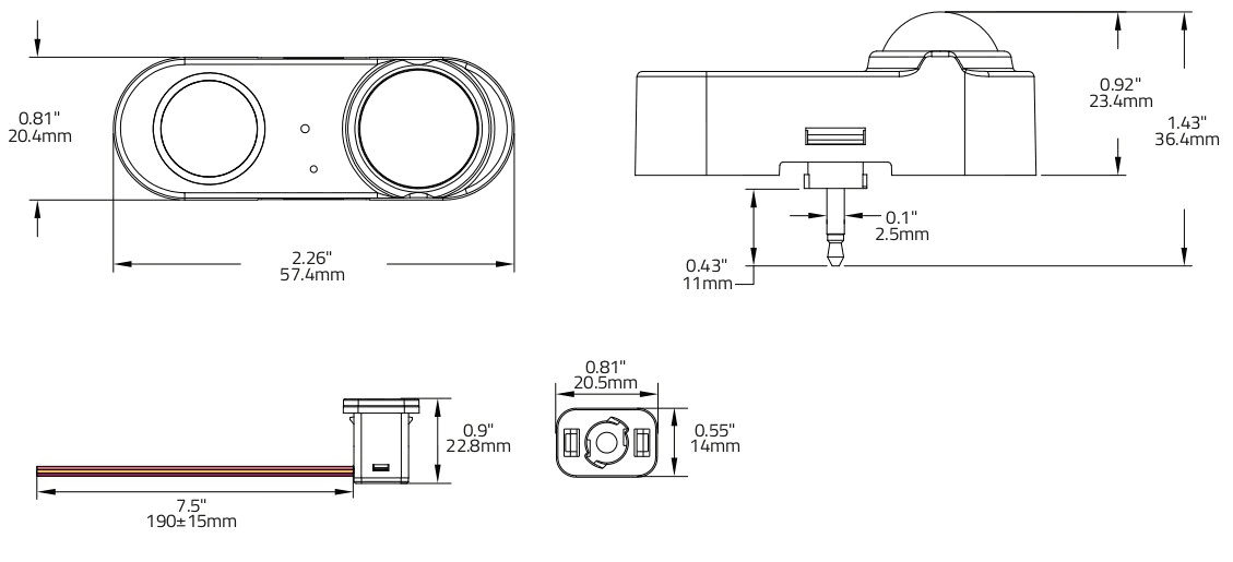 PIR Motion Sensor with Integrated Photocell