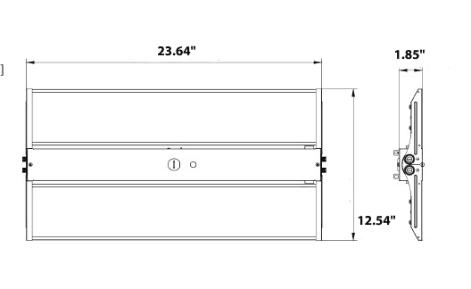 LED High Bay Light 2Ft. 220W/165W/110W 35K 40K 50K OS Ready UL DLC