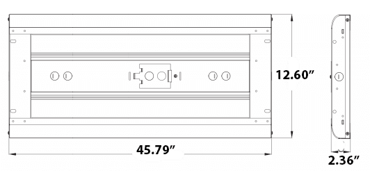 Linear High Bay Linear Fixture 225W 36636Lm 5000K 100-277V