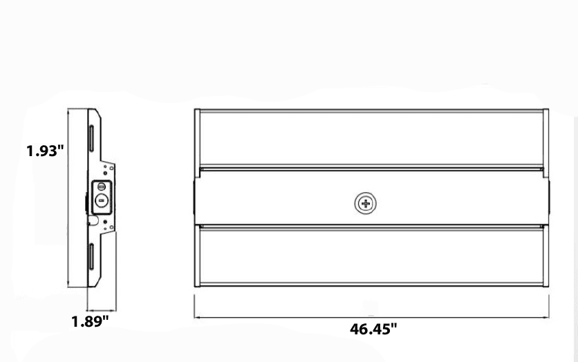 Led Warehouse Lights 4Ft Linear Fixture 320/225/165W 43500Lm 4/5K