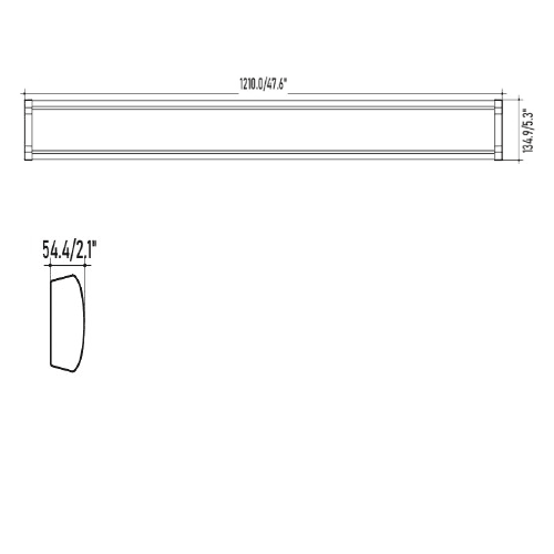Led 4Ft Wrapround Light Selectable 46/38/31/24W 5CCT 5500Lm