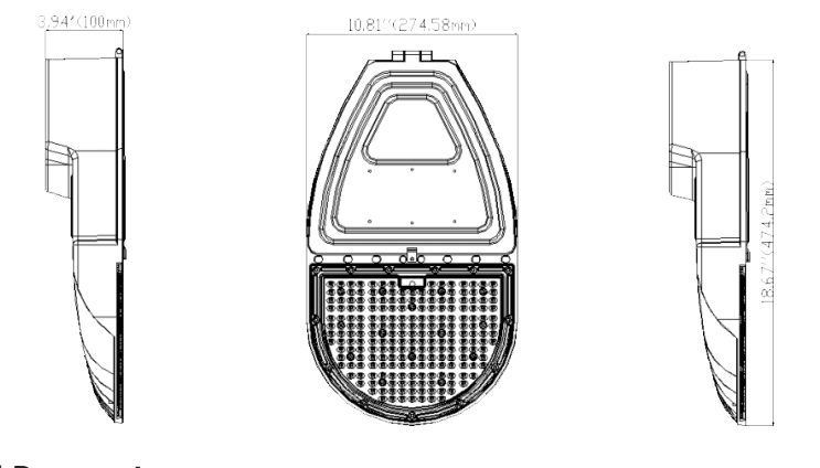 Cobra Head Street Light 150W 22650Lm 5000K UL IP65 DLC