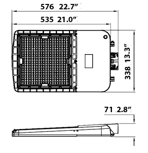 LED Street Light 200/240/300W 100-277 42127Lm 5000K IP65 ETL DLC