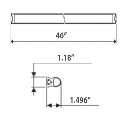 Industrial LED Tube Light 4Ft 36W, 5292Lm, 6500K Energy Efficient