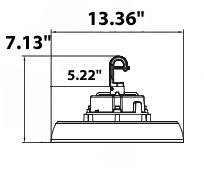 UFO LED High Bay 240/200/150W M. Sensor Ready 36000Lm  3/4/5K