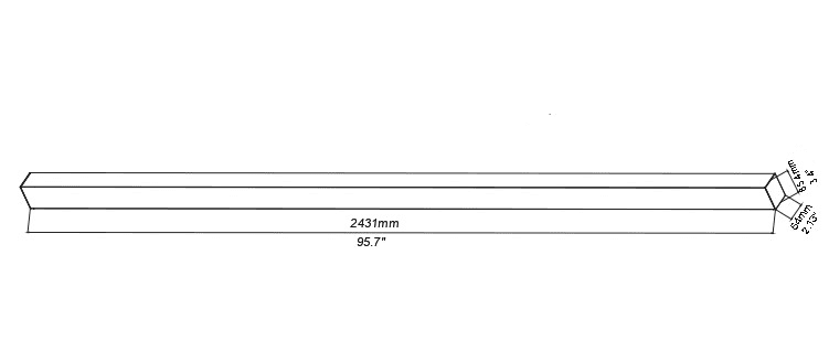 8FT Architecture 80 64 48 40W 5CCT Selectable LED Linear Light
