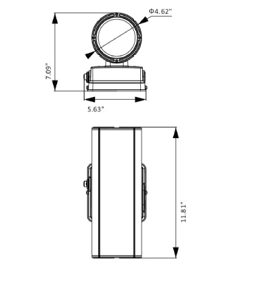 LED Wall Mount Cylinder Light 20/16/10W 3CCT 2800Lm Photocell White Finish