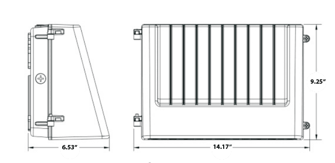 LED Wall Pack Light Full Cut-Off 80W 9974 Lm DLC 5000K