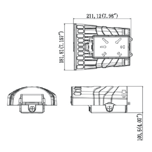Led Wall Pack Architectural With 90° 70W 4000/5000K 9841Lm