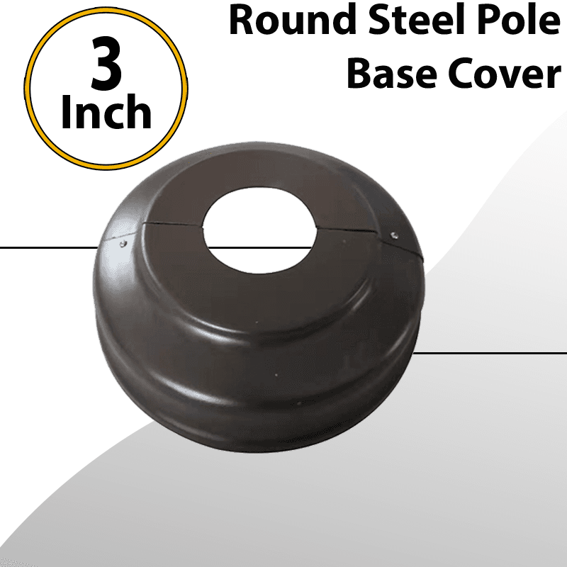 Steel Painted 3 inch Base Cover for Round Light Pole (Sold With Poles Only)