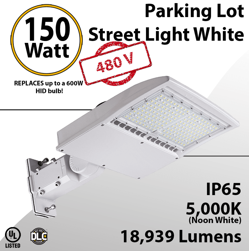 480V White Street Lamp 150W 5000K 18939Lm