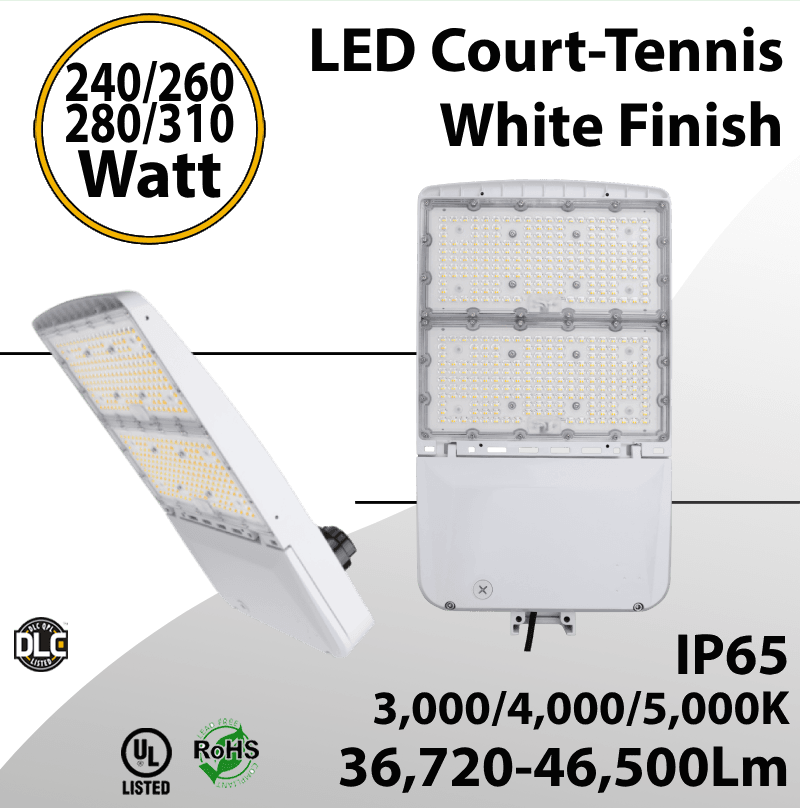 Court Lights White 240/260/280/310W up to 46500Lm 3CCT 3000K 4000K 5000K