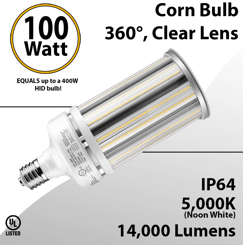 Led Corn Bulb 100W 14000 Lm 5000K IP64 E39