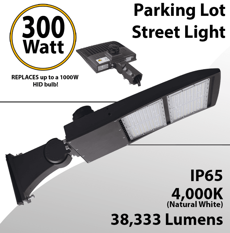LED Parking Lot Light Street Light 38333Lm 4000K UL IP65 DLC