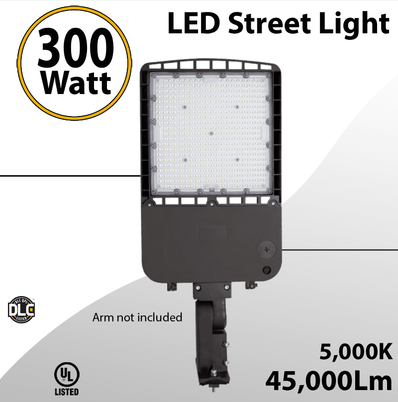LED Street Light fixture 300W 5000K 45000Lm
