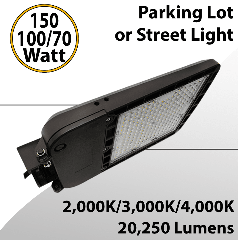 LED Street Light Tunable 150/100/70W 9450-20250Lm 3 CCT