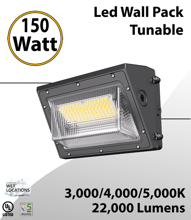 Led Wall Pack 150W Tunable CCT 3000/4000/5000