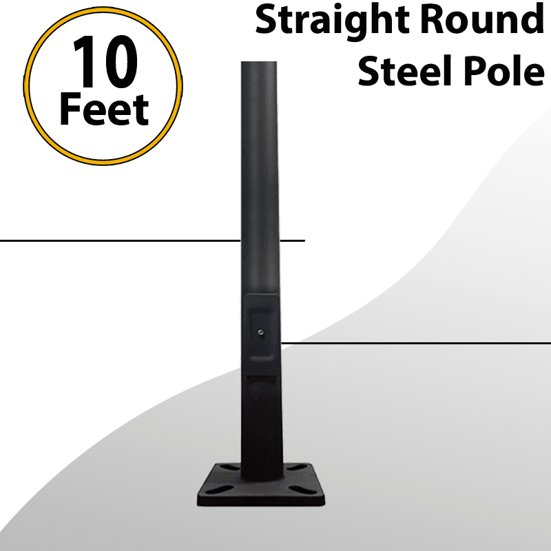Light Post Straight Round Al3 Dark Bronze Direct Burial 12Ft x 2 7/8" 11G Thick