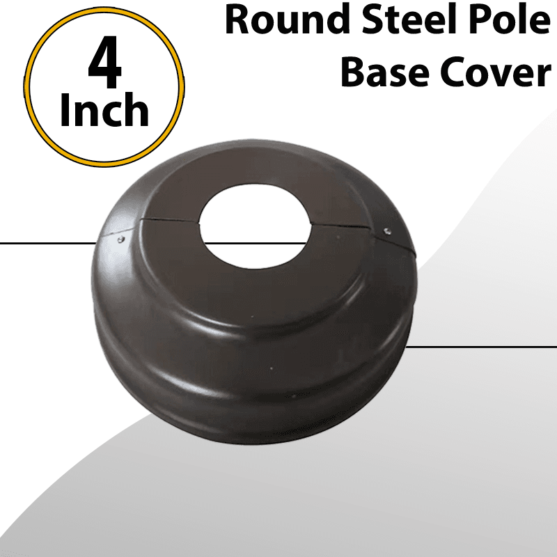 Round Light Pole 4 inch Base Cover Steel Painted (Sold With Poles Only)