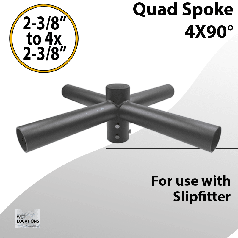 Quadruple Spoke Bracket Horizontal 90* Short