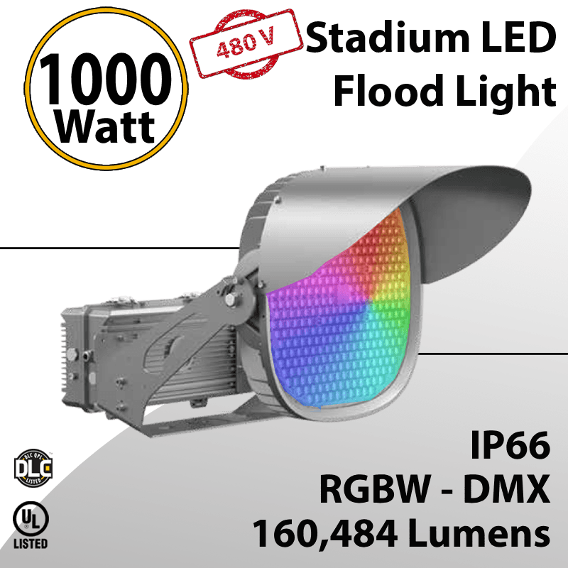 Stadium Lights Sports Lamp 1000W RGBW DMX 160484Lm 200-480V IP66
