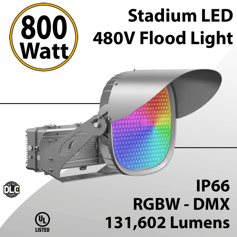 Stadium Lights Sports Lamp 800W RGBW DMX 131602Lm 200-480V IP66