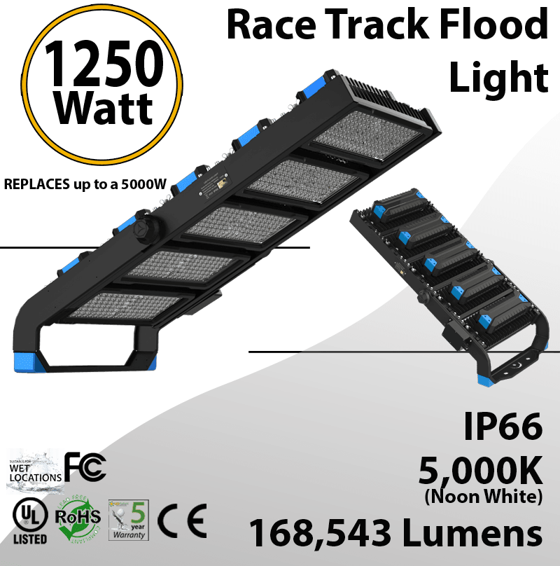 Stadium Lights and LED Sports Lamp 1250W 168543 Lm 5000K IP66 CE UL