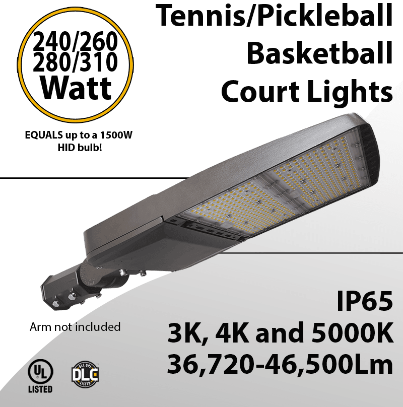 Court Lights 240/260/280/310W up to 46500Lm 3CCT 3000K 4000K 5000K