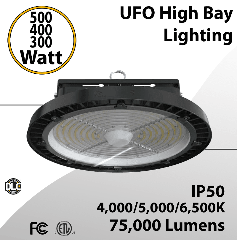 UFO High Bay Industrial Warehouse 500/400/300W 4000-6500K 75000Lm