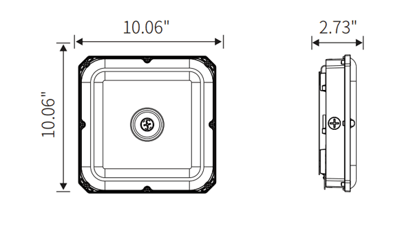 Adjustable LED Canopy Lights - CCT Tunable 60W to 80W