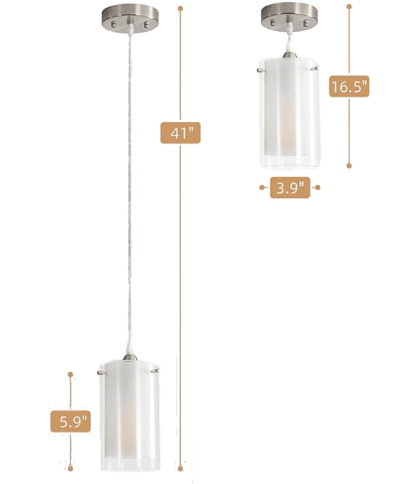 9W 800lm Modern Brushed Nickel Pendant Ceiling Lights