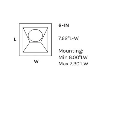 LED Downlight 6 inch Wall Washer Square Trim