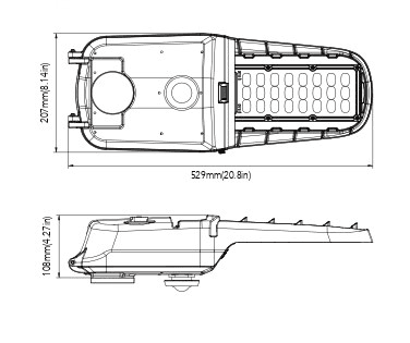Roadway Light 70W Light Fixture 4000K 9900 Lm