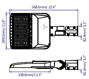 Commercial LED Street Lights – 80W to 150W, CCT 3/4/5000K Up to 22,500 Lumens